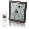 Weather Center Bresser ClimaTemp XXL with 21x24x2,5cm Display in wooden Design