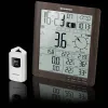 Weather Center Bresser ClimaTemp XXL with 21x24x2,5cm Display in wooden Design