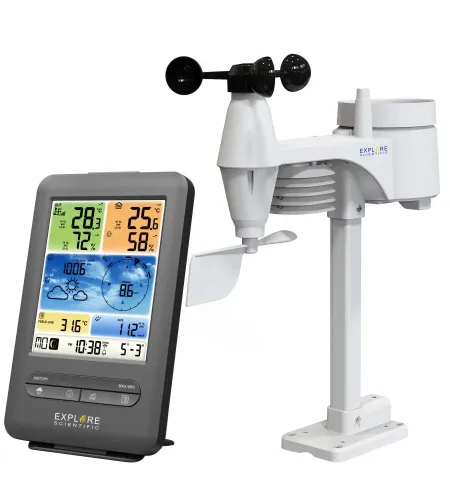 Colour Weather Center EXPLORE SCIENTIFIC Professional WIFI 5-in-1 V