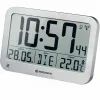 Wall /Table Clock silver Bresser MyTime MC LCD