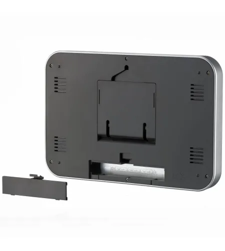 Wall /Table Clock silver Bresser MyTime MC LCD