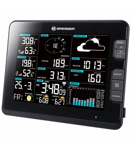 Weather Centre BRESSER Professional WIFI 6in1 black