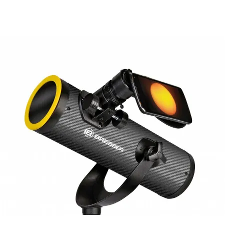 Teleskops BRESSER Solarix 76/350 18 - 175x ar saules filtru un viedtālruņa adapteri