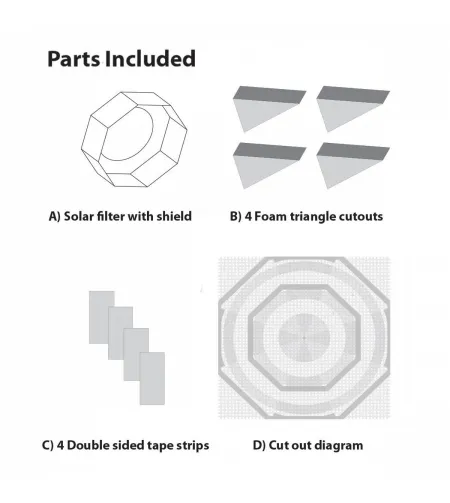Teleskopa saules filtrs EXPLORE SCIENTIFIC priekš 200-280mm
