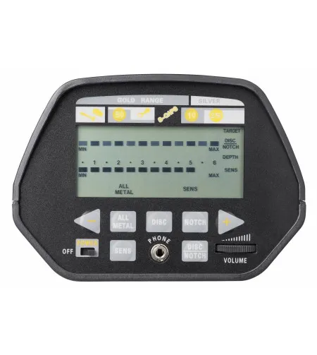 Metāla detektors ar metāla tipa noteikšanu un dziļuma indikatoru, līdz 20 cm dziļi NATIONA