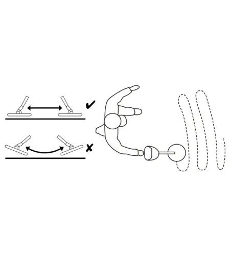 Metāla detektors ar metāla tipa noteikšanu un dziļuma indikatoru, līdz 20 cm dziļi NATIONA