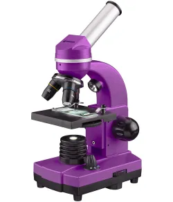 Mikroskopas Bresser Junior Biolux SEL 40–1600x, violetinis