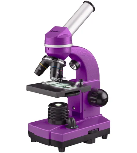 Mikroskopas Bresser Junior Biolux SEL 40–1600x, violetinis