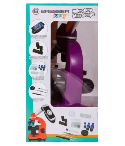 Mikroskopas Bresser Junior Biolux SEL 40–1600x, violetinis