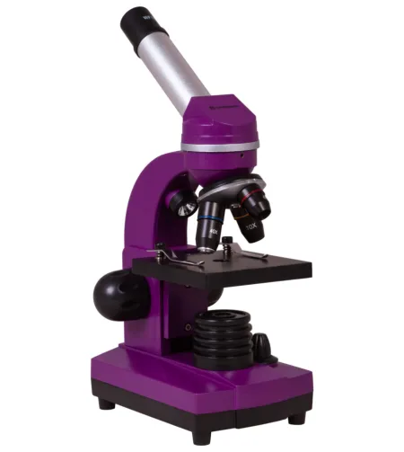 Mikroskopas Bresser Junior Biolux SEL 40–1600x, violetinis