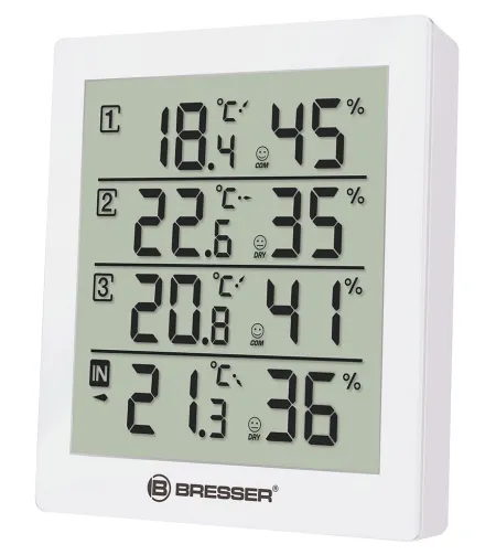 Weather Station Bresser Temeo Hygro Quadro , white