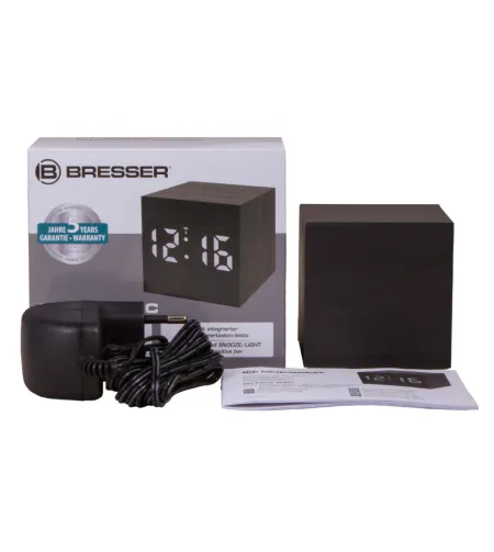 Bresser MyTime WAC Tabletop Alarm Clock, black