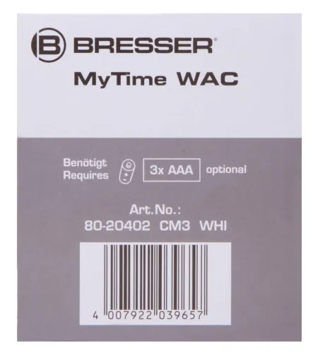 Bresser MyTime WAC Tabletop Alarm Clock, black