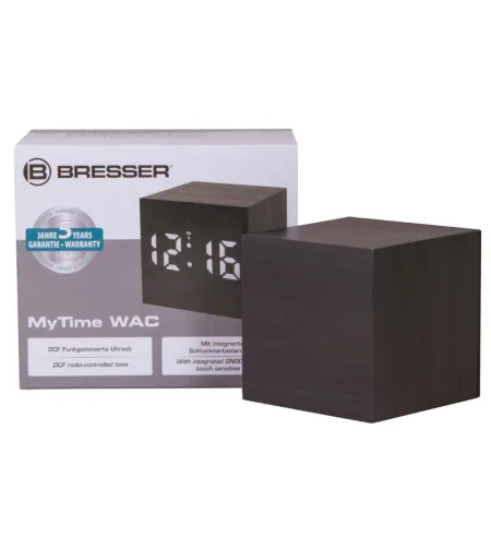 Bresser MyTime WAC Tabletop Alarm Clock, black