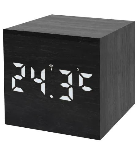 Bresser MyTime WAC Tabletop Alarm Clock, black