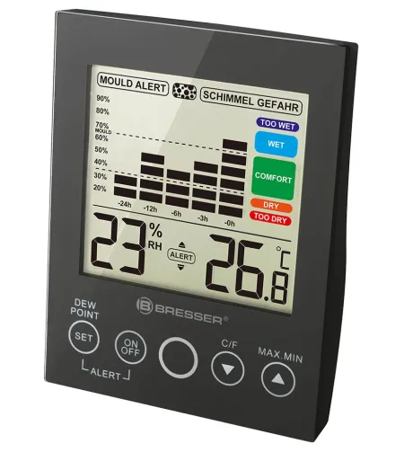 Bresser Mould Alert Hygrometer, black