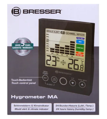 Bresser Mould Alert Hygrometer, black
