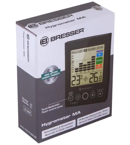 Bresser Mould Alert Hygrometer, black