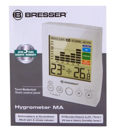 Bresser Mould Alert Hygrometer, white