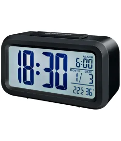 Bresser MyTime Duo LCD Alarm Clock, black
