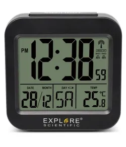 Explore Scientific RC Alarm Clock, black