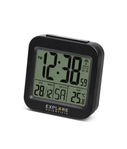 Explore Scientific RC Alarm Clock, black