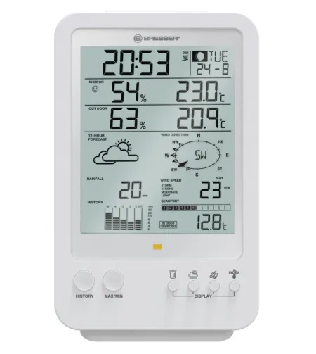 Weather Center 5-in-1 white, BRESSER