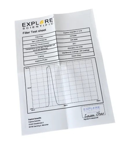 Ūko filtras O-III 12nm, 2", EXPLORE SCIENTIFIC