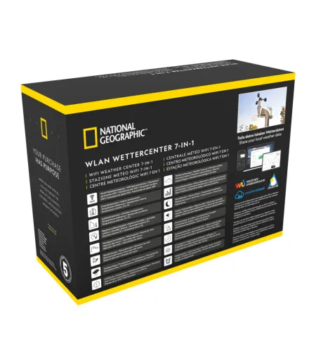 Weather Center with 7in1 Sensor,  WIFI, Colour, NATIONAL GEOGRAPHIC