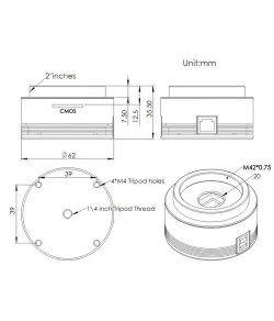 Fotoaparatas teleskopams ASI 178 MC Color, ZWO