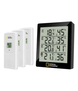 Thermo / hydrometer, black, 4 measurement results, NATIONAL GEOGRAPHIC