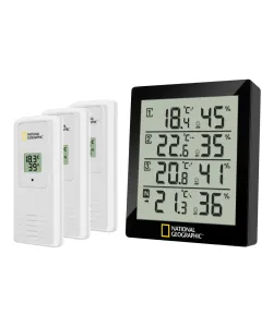 Thermo / hydrometer, black, 4 measurement results, NATIONAL GEOGRAPHIC