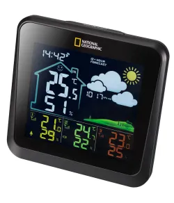Weather Station with 3 Sensors, colour LCD, NATIONAL GEOGRAPHIC