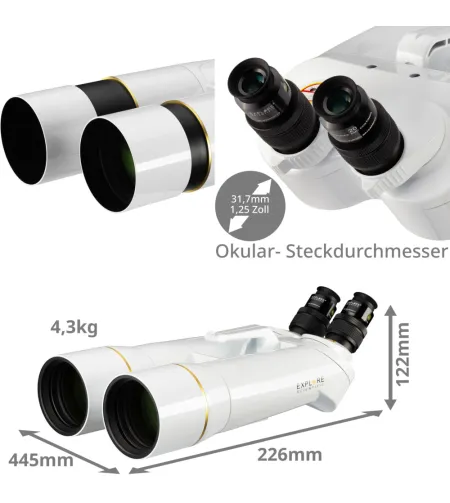 Бинокль с окулярами 62 &deg; LER 20mm, BT-82 SF, EXPLORE SCIENTIFIC