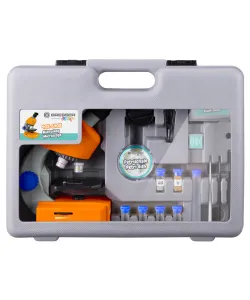 Mikroskops 40x-640x ar piederumiem un cieto kārbu, BRESSER Junior