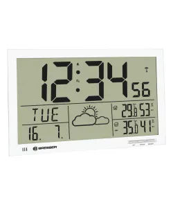 Bresser MyTime Jumbo LCD Wall Clock, white