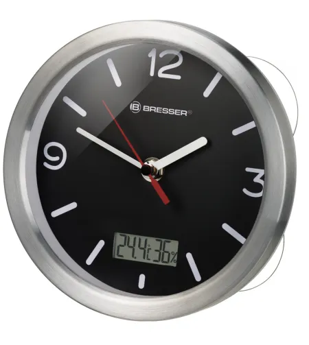 Bresser MyTime Bath Bathroom Clock, black