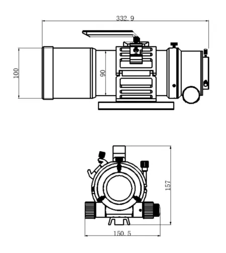 Teleskopas, apochromatinis refraktorius PPro APO AP 76/418 Triplet ED OTA + Test Report, O