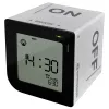 Bresser FlipMe Tabletop Alarm Clock, silver