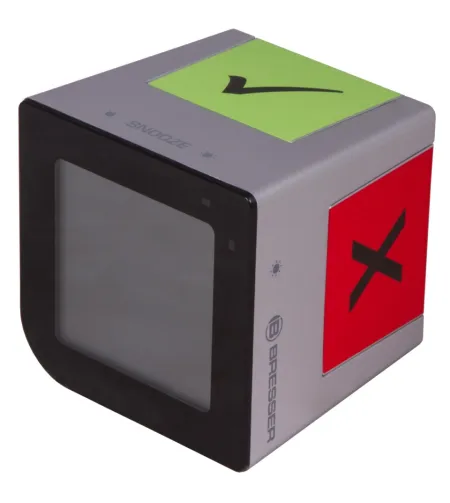 Bresser FlipMe Tabletop Alarm Clock, silver