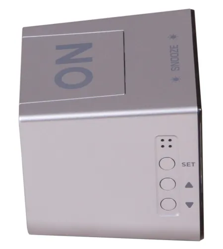 Bresser FlipMe Tabletop Alarm Clock, silver