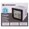 Bresser FlipMe Tabletop Alarm Clock, silver