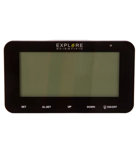 Explore Scientific RC Digital Alarm Clock, black