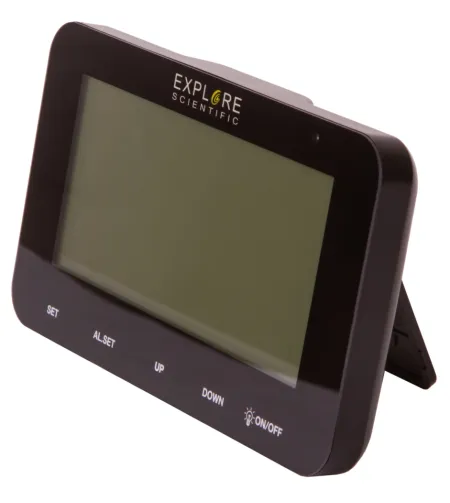 Explore Scientific RC Digital Alarm Clock, black