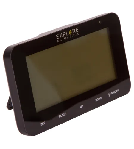 Explore Scientific RC Digital Alarm Clock, black