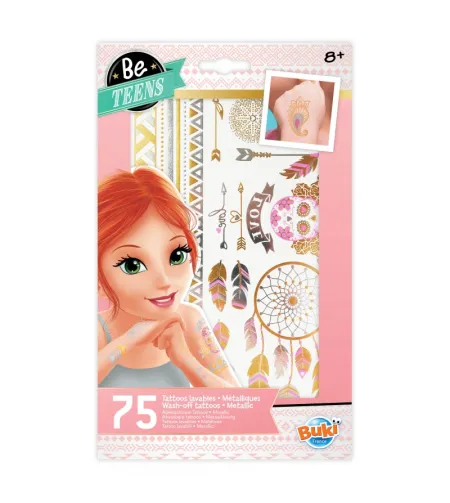 75 nuplaunamos tatuiruotės - Metalic, Buki