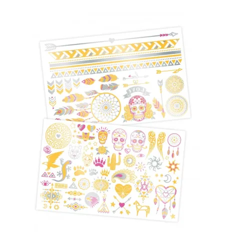 75 nuplaunamos tatuiruotės - Metalic, Buki