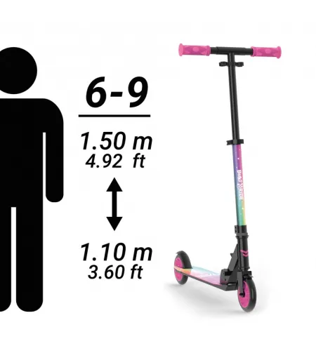 Mechaninis paspirtukas, Buki, vaivorykštė