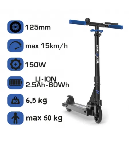 Elektroninis paspirtukas, Buki, mėlynas