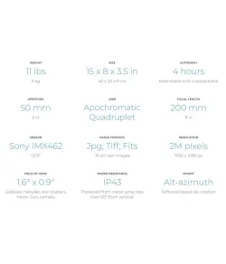 Teleskoop AP 50/200 VESPERA, Vaonis